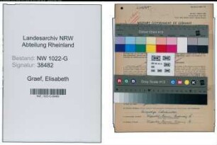 Entnazifizierung Elisabeth Graef , geb. 25.06.1892 ()