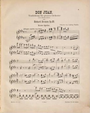 Don Juan : Tondichtung nach Nicolaus Lenau, für grosses Orchester, op. 20.