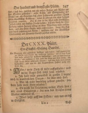 Der CXXX. Psalm. Ein Staffel-Gesang Davids.