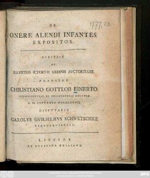 De Onere Alendi Infantes Expositos