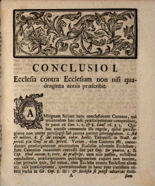 Triga Decadum Selectarum Conclusionum Forensium Ex Quintuplici Jure Canonico, Civili, Publico, Feudali, Et Criminali
