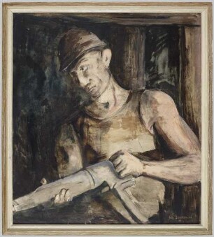 Gemälde "Bergmann aus dem Ruhrrevier"