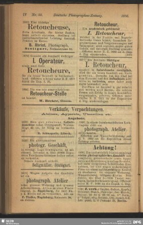 Verkäufe, Verpachtungen