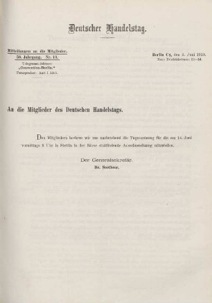 50. Jahrg. Nr. 13., ... den 6. Juni 1910