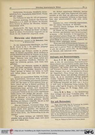 Anfragen und Beantwortungen / Zur gefl. Notiznahme