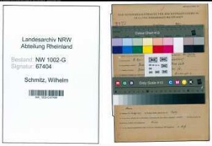 Entnazifizierung Wilhelm Schmitz, geb. 08.04.1912 (Schneider)
