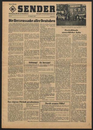 Betriebszeitung 'WF-Sender', Nr.31/1955 (17. August 1955)