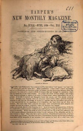 Harper's new monthly magazine. 41. 1870
