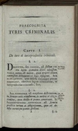 Praecognita Iuris Criminalis.