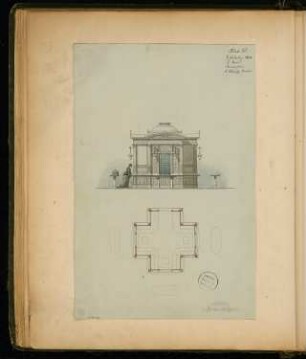 Fahrkartenhäuschen Monatskonkurrenz Februar 1874: Grundriss, Aufriss