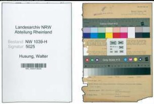 Entnazifizierung Walter Husung , geb. 12.10.1897 (Angestellter)