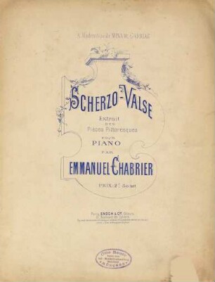 Scherzo-valse : extrait des Pièces pittoresques pour piano