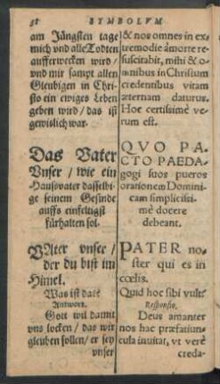 Das Vater Unser/ wie ein Haussvater dasselbige seinem Gesinde auffs einfeltigst fürhalten sol ...