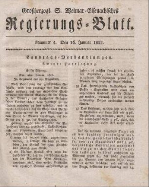 Nr. 4 : 16. Januar 1821