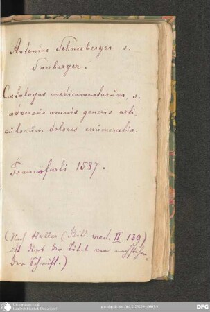 Catalogus medicamentorum seu adversus omnis generis articulorum dolores enumeratio