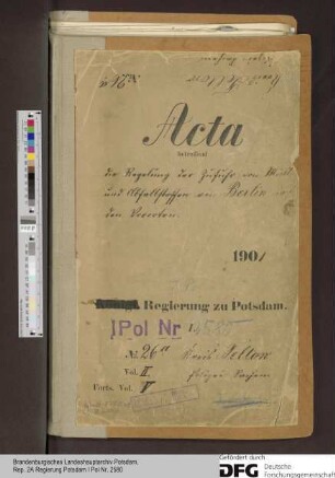Regelung der Abfuhr von Müll und Abfallstoffen von Berlin nach den Vororten