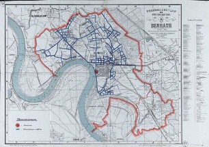 Übersichtsplan der Bürgermeisterei Benrath, Wasserversorgung