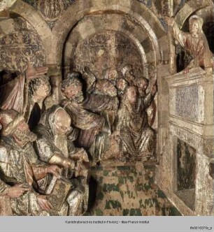 Hochaltar der Himmelfahrt Mariens : Der zwölfjährige Christus disputiert im Tempel