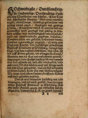 Copia des Schreibens, so an die Churfürsten vnd Fürsten ... zu Wormbs versammelt, Wilhelm von Grumbach ... ausgehenlassen vnd vbersandt