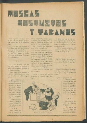 Moscas, Mosquitos y Tábanos