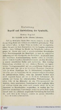 Erstes Kapitel: Die Symbolik in der ältesten Litteratur