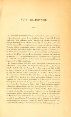 Note préliminaire