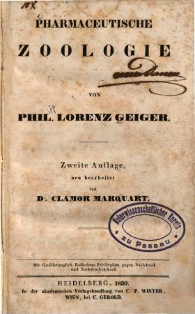 Pharmaceutische Zoologie