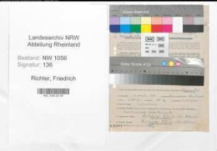 Entnazifizierung Friedrich Richter , geb. 08.01.1910 (Kontorist)