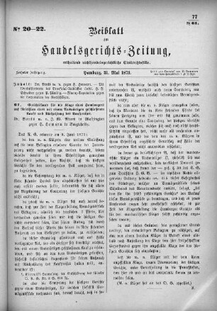 No. 20-22. 31. Mai 1873