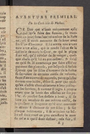 Aventure Premiere. De la Corbeille de Pêches.