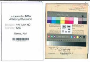 Entnazifizierung Karl Neuss , geb. 20.01.1894 (Arbeiter)