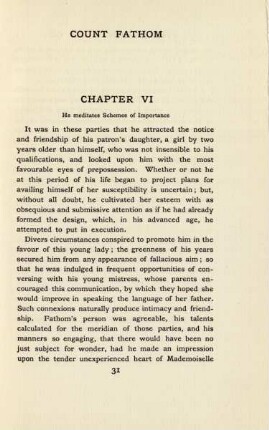 Chapter VI. He meditates schemes of importance