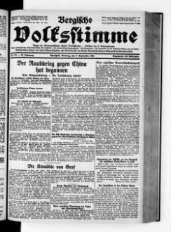 Bergische Volksstimme. 1917-1932