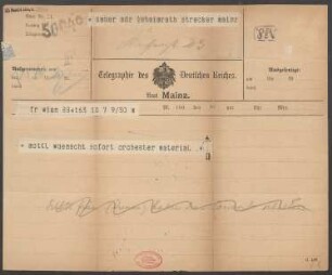 Brief an Ludwig Strecker  und B. Schott's Söhne : 07.01.1903