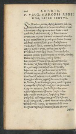 P. Virg. Maronis Aeneidos, Liber Sextus.