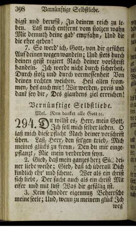Vernünftige Selbstliebe.