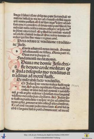 Hora octava de venditione et traditione Jude