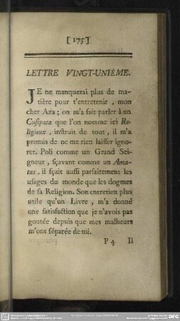 Lettre Vingt-Uniéme