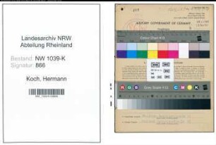 Entnazifizierung Hermann Koch , geb. 07.01.1898 (Lokfuehrer)
