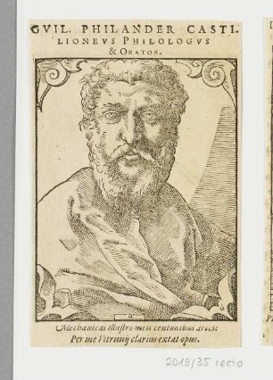 Bildnis Philander Castilioneus, aus: Nicolas Reusner, "Icones Sive Imagines vivae", Basel 1589