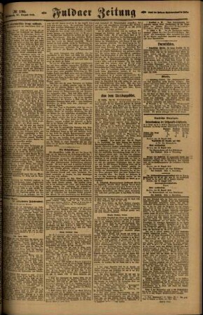 Zweite Ausgabe vom Mittwoch, den 27. August 1919.
