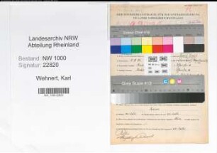 Entnazifizierung Karl Wehnert, geb. 05.09.1895 (Polizeibeamter)
