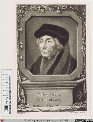 Bildnis Desiderius Erasmus, gen. Erasmus von Rotterdam