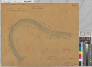 Ems Kanalisierung Blatt 13 Strecke Meppen Stromkarte von km 5,3 - km 7,2 Gem. Meppen, Borken 1891 1 : 2000 58 x 70 kol. Zeichnung A. Franke, Wasserbauinspektor Wasser- und Schiffahrtsdirektion Münster