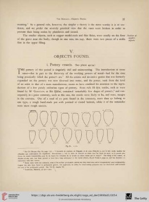 V. Objects found