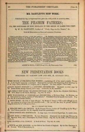 Publishers' circular and booksellers' record. 1854