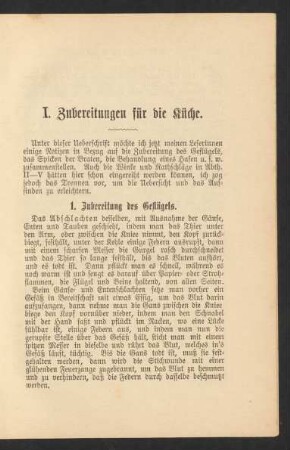 1. Zubereitung des Geflügels.