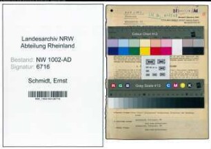 Entnazifizierung Ernst Schmidt, geb. 17.07.1905 (Feuerwehrmann)