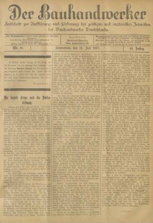 31. Juli 1897, Nr. 31