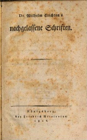 Nachgelassene Schriften